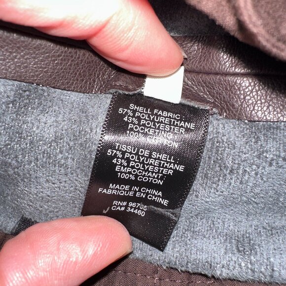 NWT Rebecca Taylor Vegan Leather Trouser in Deep Port - Picture 4 of 11